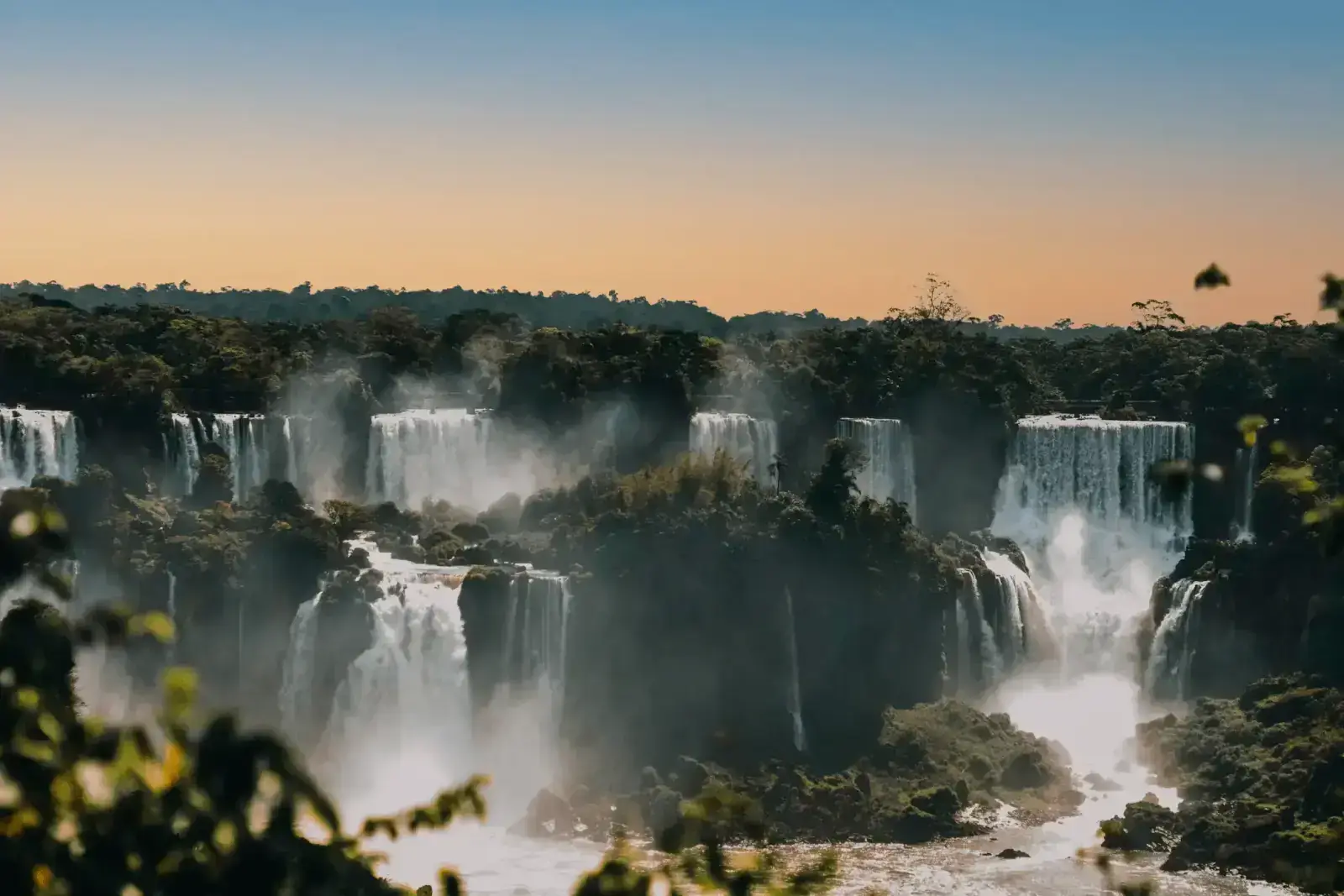 Waterfalls and tropical forest in Paraguay